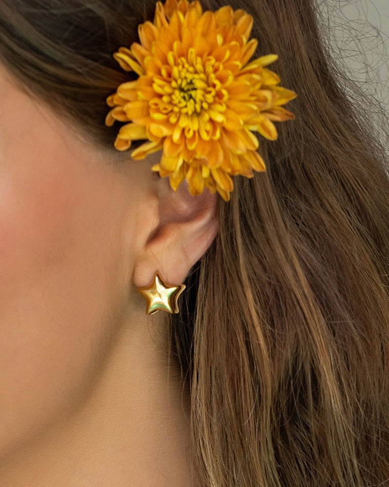 Brinco Estrela Radiante - Ouro 18K | SILLENE