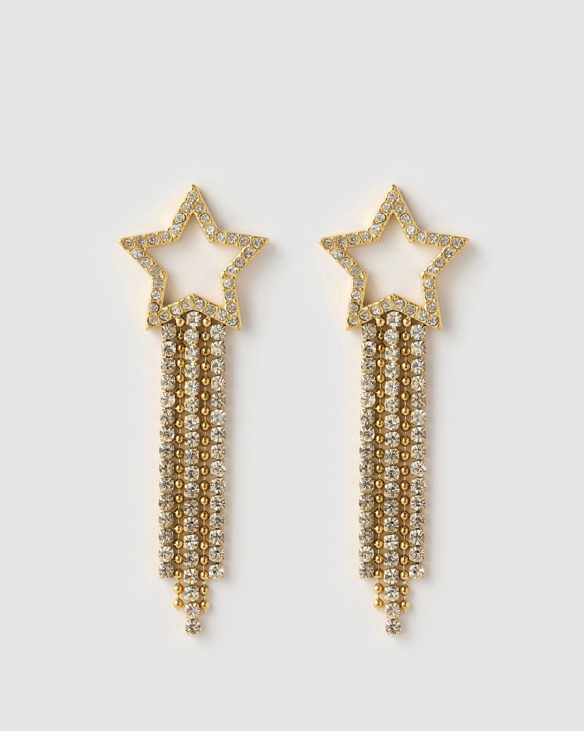 Brinco Estrela Starburst - Ouro 18K | SILLENE