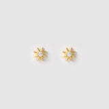 Brinco Estrela Zadie Tarraxa Plana - Ouro 18K | SILLENE
