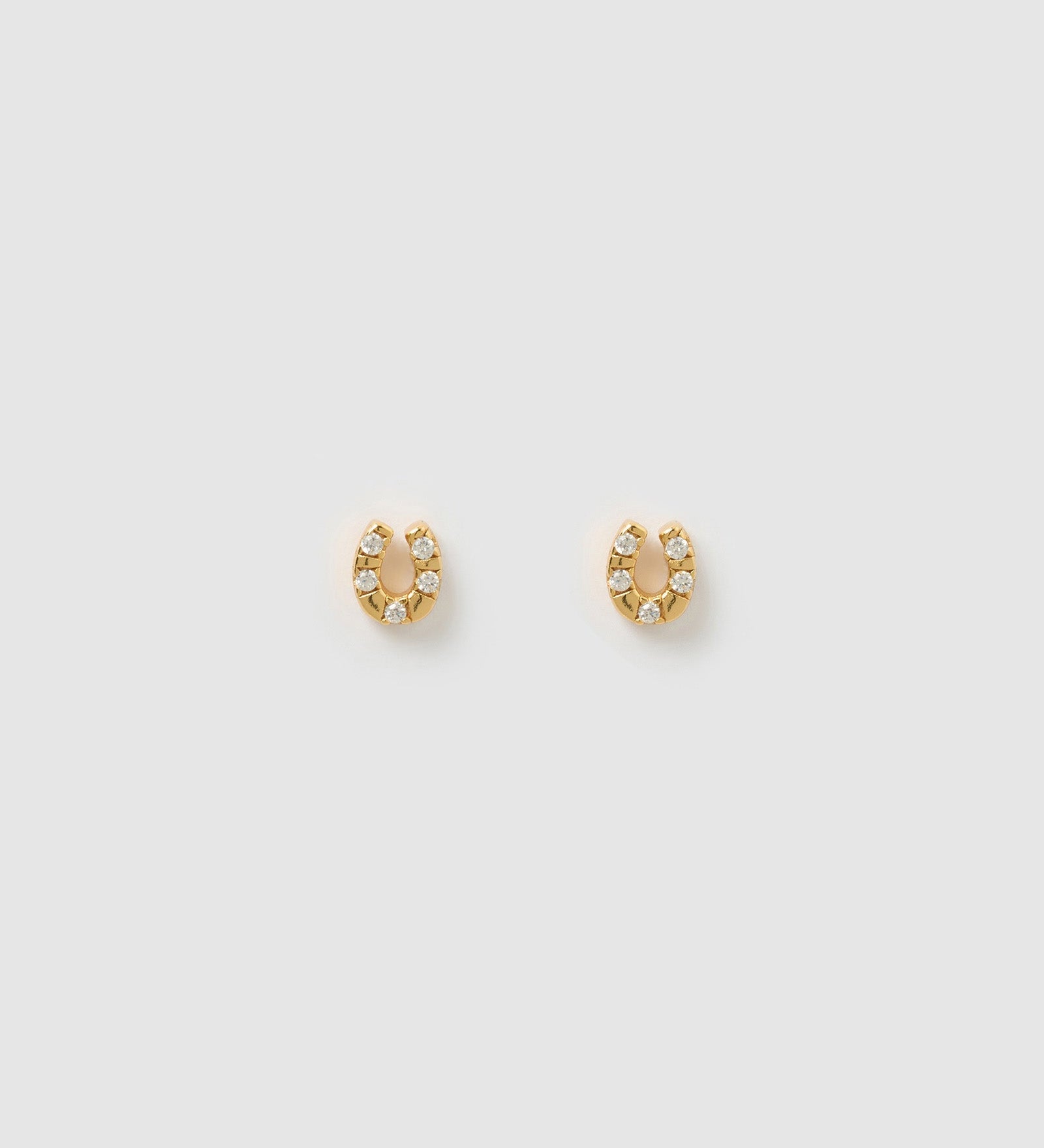 Brinco Ferradura da Sorte com Zircônia - Ouro 18K | SILLENE
