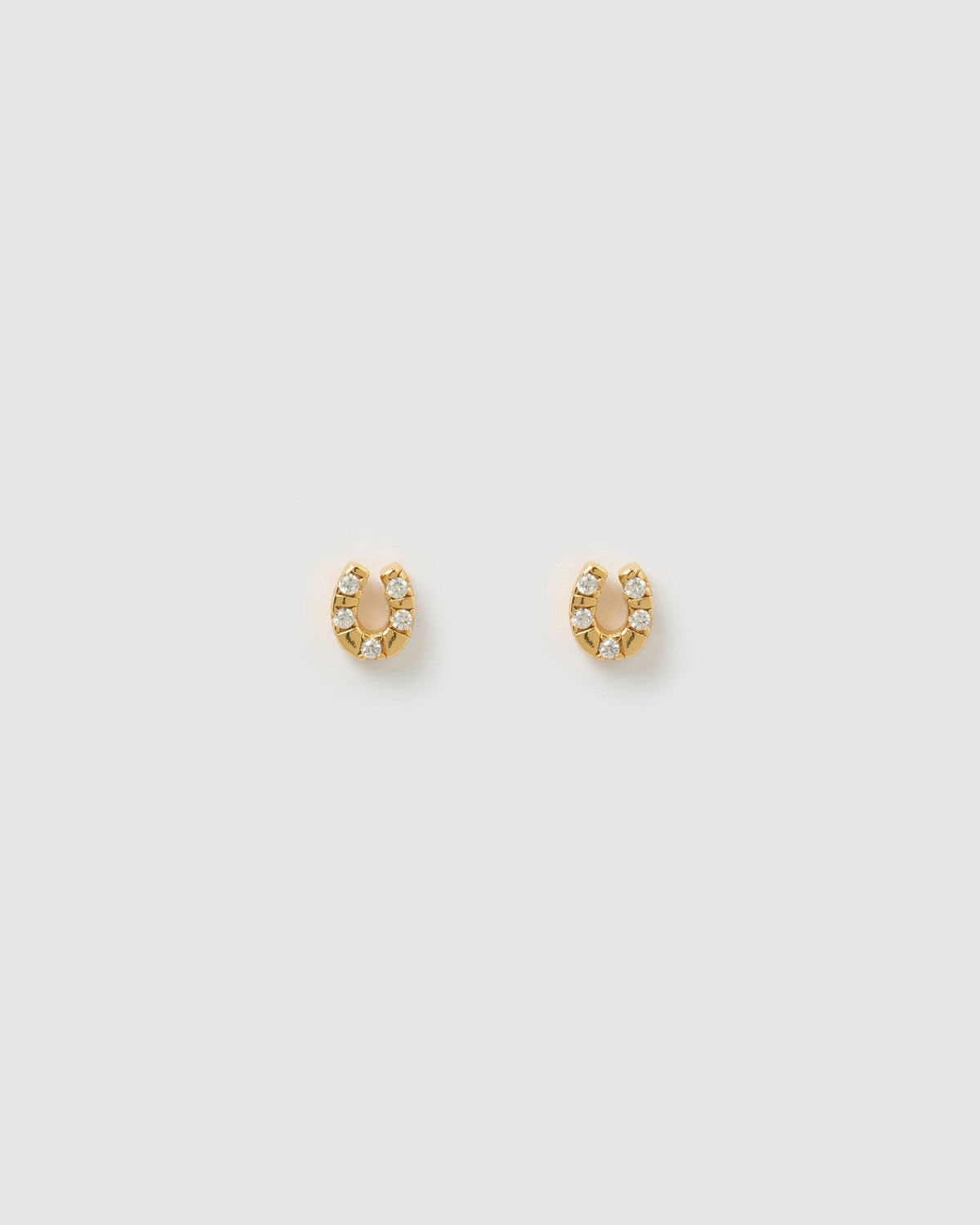 Brinco Ferradura da Sorte com Zircônia - Ouro 18K | SILLENE