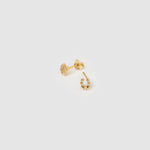 Brinco Ferradura da Sorte com Zircônia - Ouro 18K - detalhe 02 | SILLENE