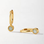 Brinco Gota Pedra do Mês - Março (Água-marinha) - Ouro 18K | SILLENE