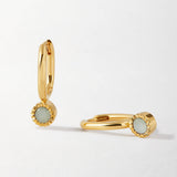 Brinco Gota Pedra do Mês - Março (Água-marinha) - Ouro 18K | SILLENE