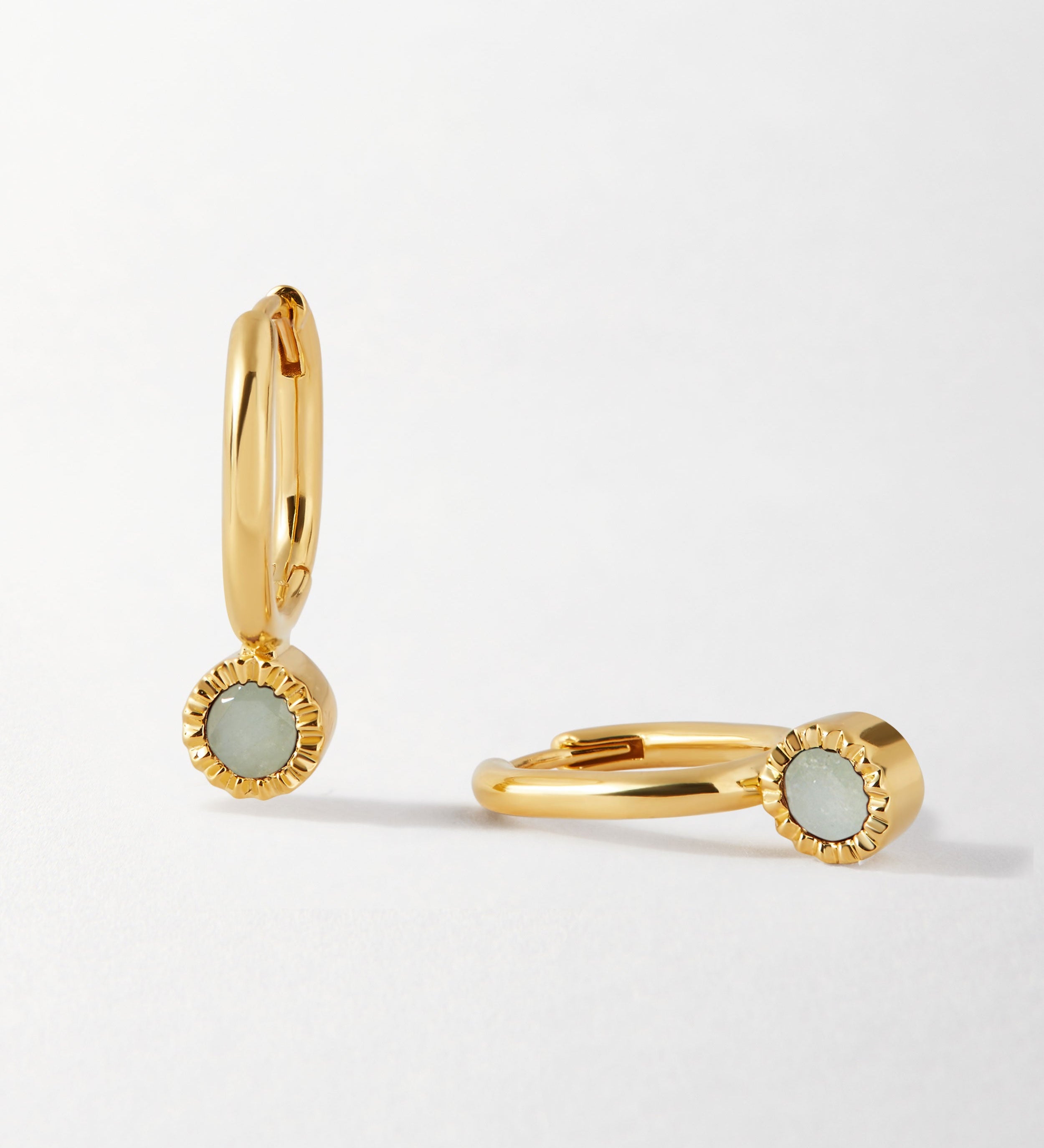 Brinco Gota Pedra do Mês - Março (Água-marinha) - Ouro 18K | SILLENE