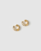 Brinco Hallie Cristal - Ouro 18K | SILLENE