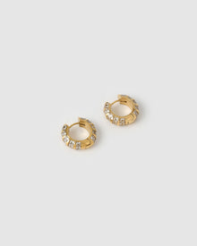 Brinco Hallie Cristal - Ouro 18K | SILLENE
