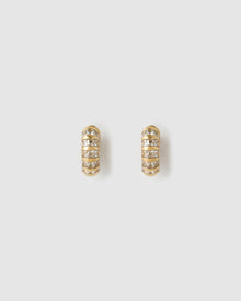 Brinco Hallie Cristal - Ouro 18K | SILLENE