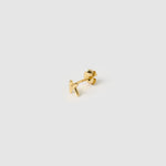 Brinco Inicial Unitário - Ouro 18K | SILLENE - Letra K - detalhe