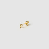 Brinco Inicial Unitário - Ouro 18K | SILLENE - Letra P - detalhe