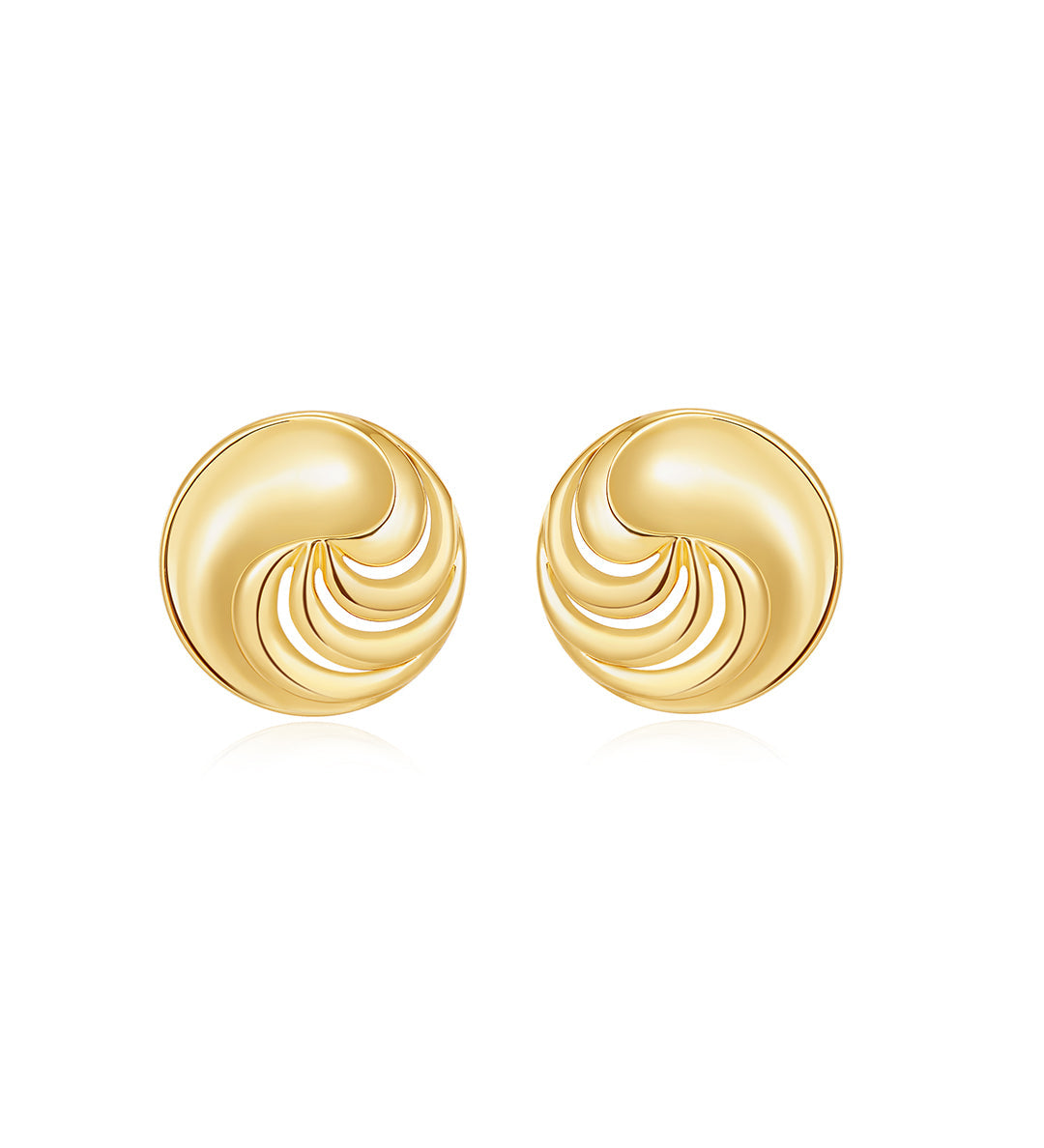 Brinco Leila Espiral - Ouro e Prata | SILLENE - acabamento em ouro 18K