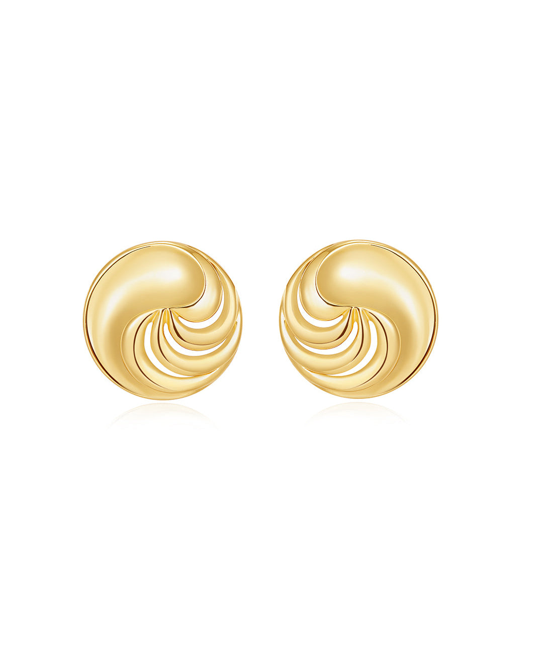 Brinco Leila Espiral - Ouro e Prata | SILLENE - acabamento em ouro 18K