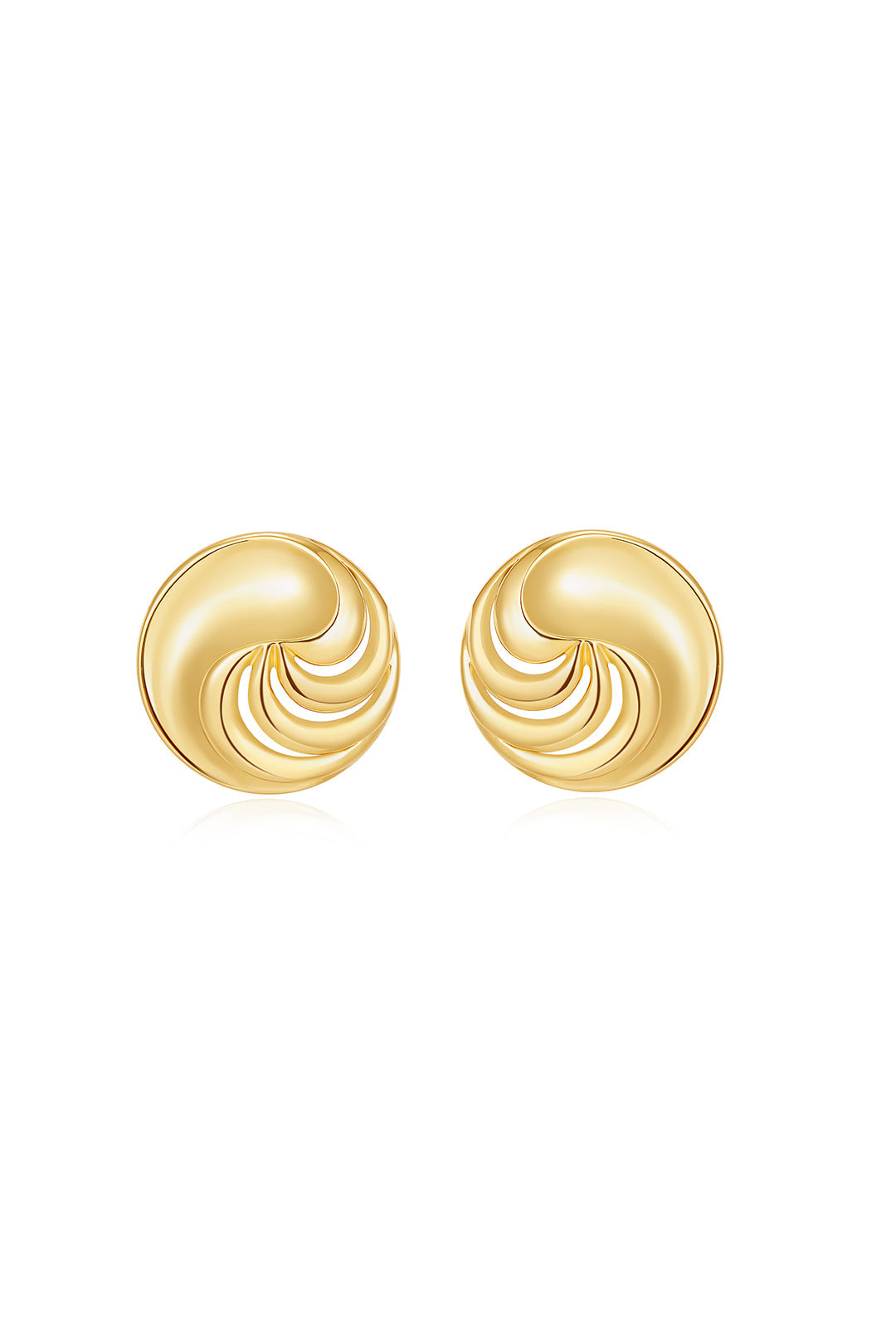 Brinco Leila Espiral - Ouro e Prata | SILLENE - acabamento em ouro 18K