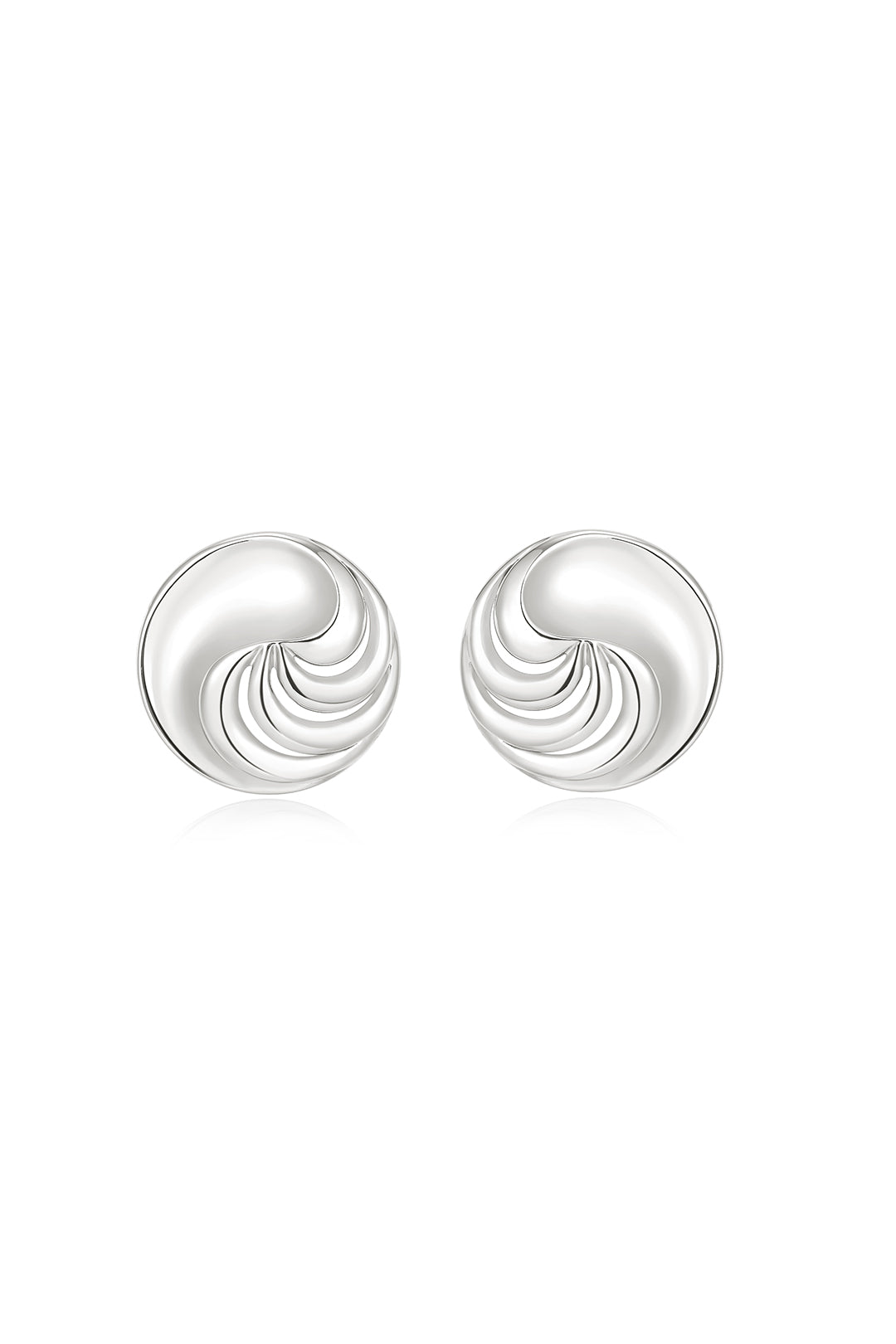 Brinco Leila Espiral - Ouro e Prata | SILLENE - acabamento em prata