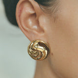 Brinco Leila Espiral - Ouro e Prata - detalhe 05 | SILLENE