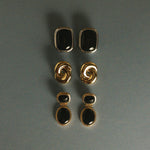 Brinco Midnight Mesa Pendente com Ágata Negra - Ouro 18K - detalhe 03 | SILLENE