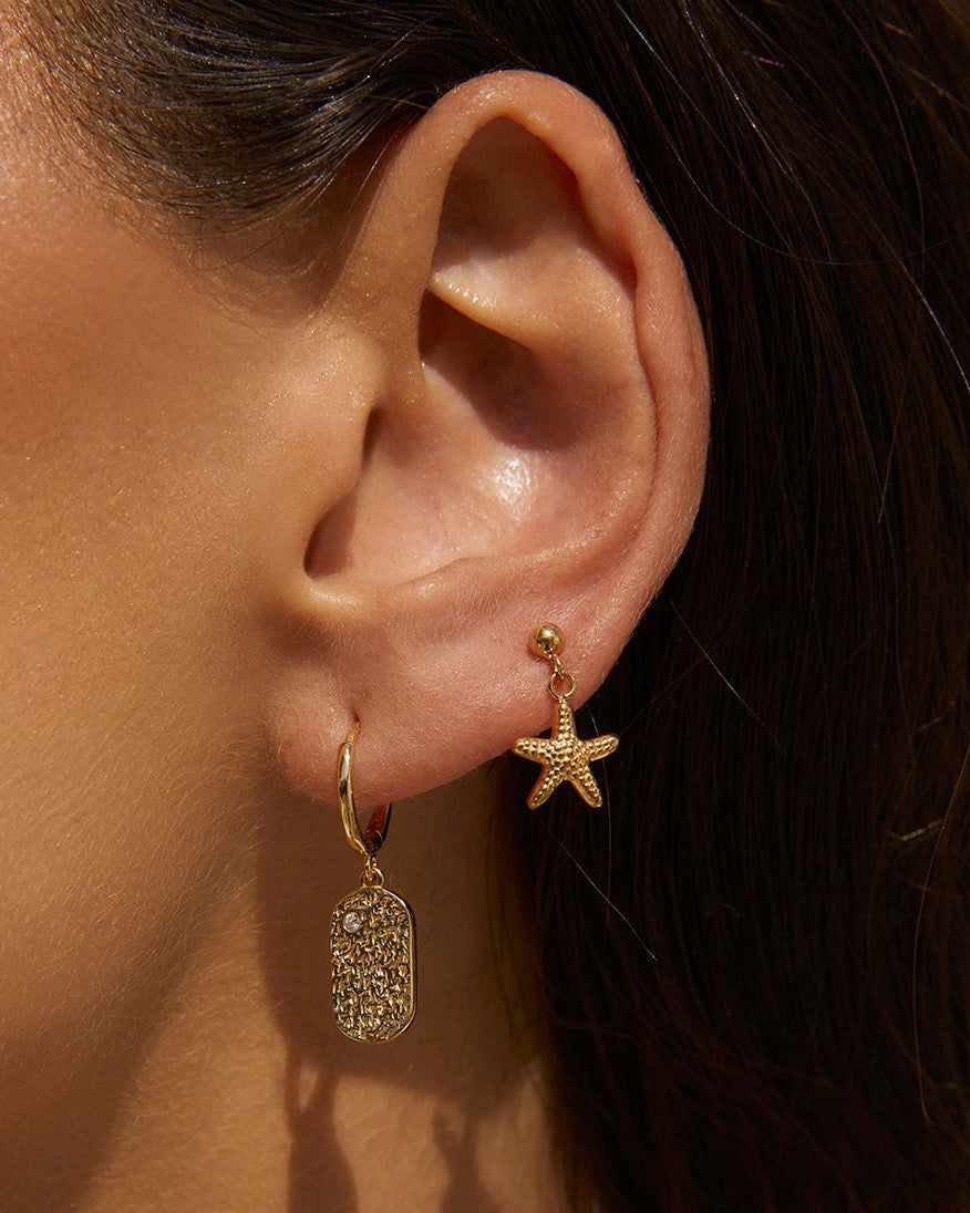 Brinco Neptuno - Ouro 18K | SILLENE - uso
