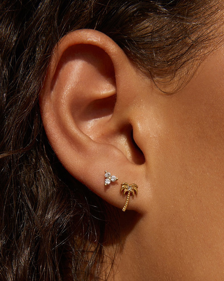 Brinco Palm Springs - Ouro 18K - detalhe 02 | SILLENE