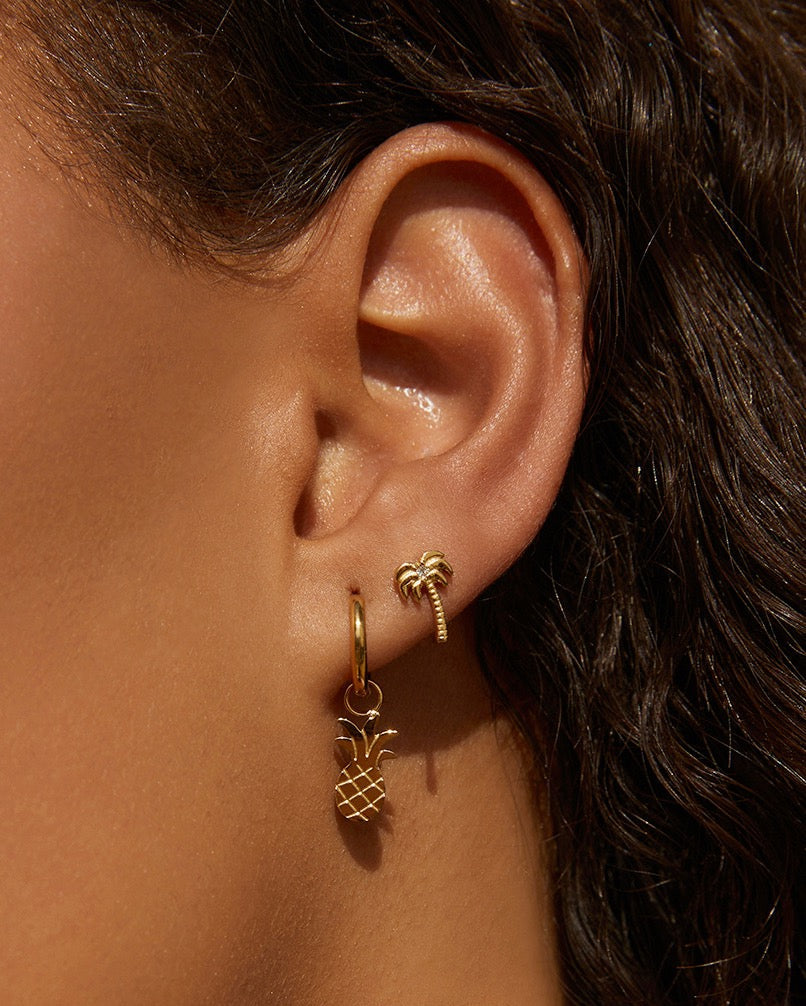 Brinco Palm Springs - Ouro 18K - detalhe 04 | SILLENE