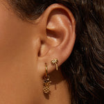 Brinco Palm Springs - Ouro 18K - detalhe 04 | SILLENE