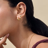 Brinco Pebble Pedra do Mês - Novembro (Citrino) - Ouro 18K | SILLENE