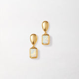 Brinco Pebble Pedra do Mês - Outubro (Opala) - Ouro 18K | SILLENE