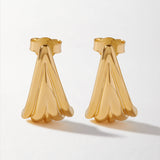 Brinco Ponto Estriado - Ouro 18K | SILLENE