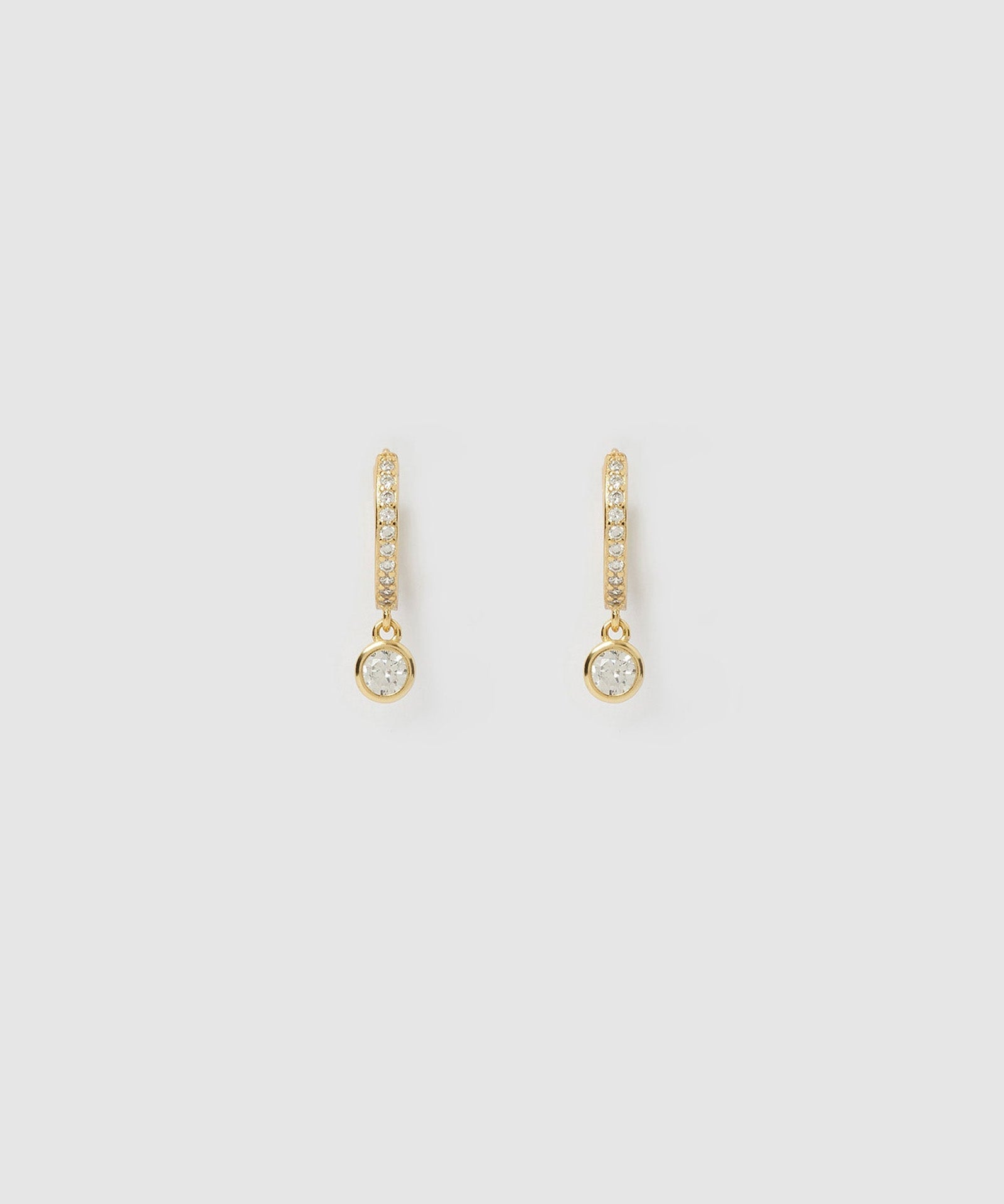 Brinco Rhodes Pedra - Ouro 18K | SILLENE
