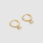 Brinco Rhodes Pedra - Ouro 18K | SILLENE