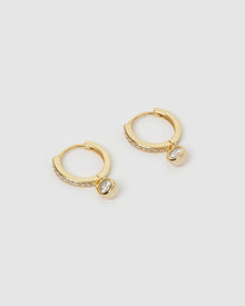 Brinco Rhodes Pedra - Ouro 18K | SILLENE