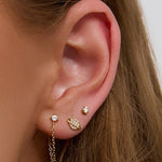 Brinco Saturno - Ouro 18K | SILLENE - uso