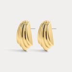Brinco Sundown Texturizado - Ouro 18K | SILLENE