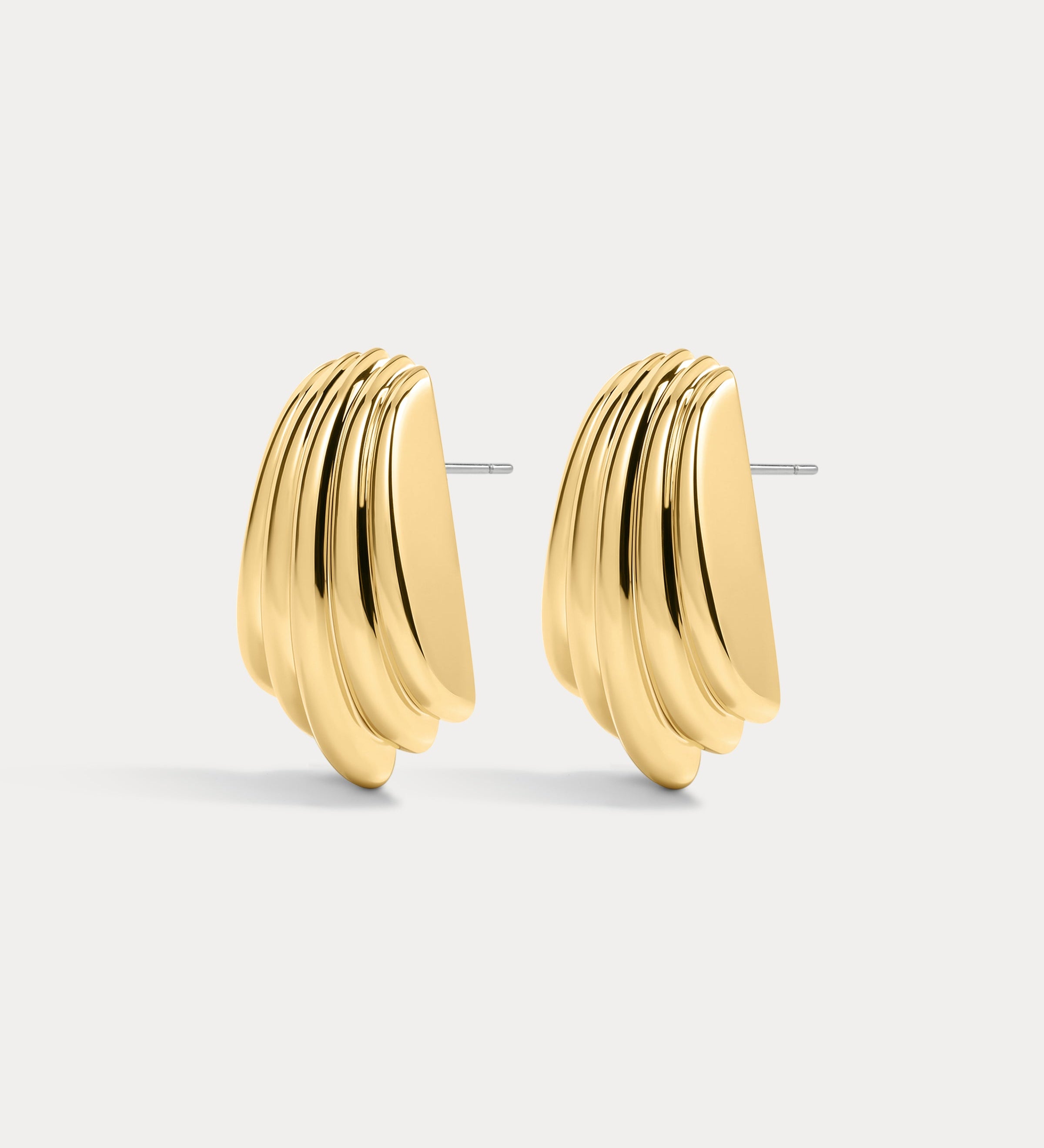 Brinco Sundown Texturizado - Ouro 18K | SILLENE