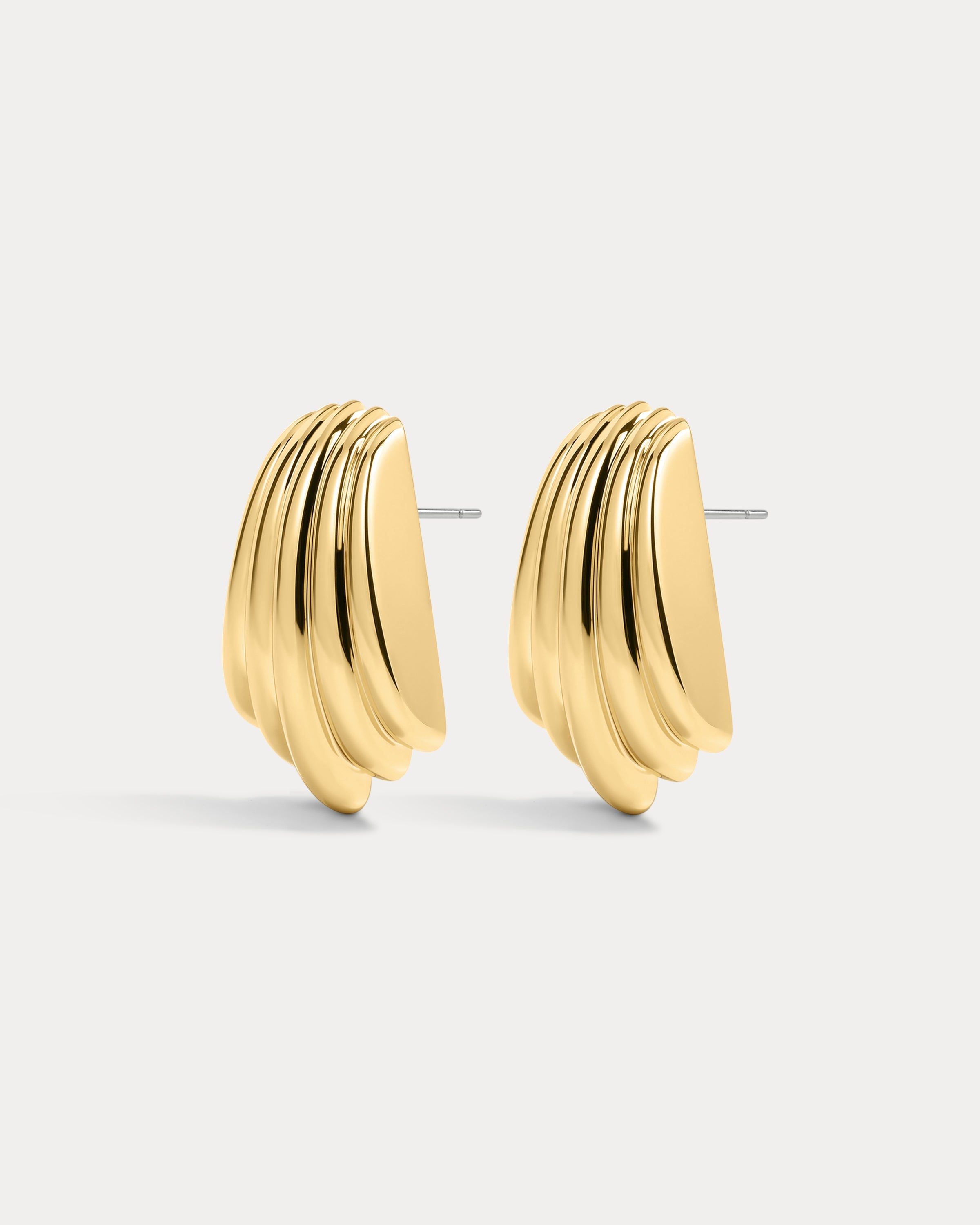 Brinco Sundown Texturizado - Ouro 18K | SILLENE