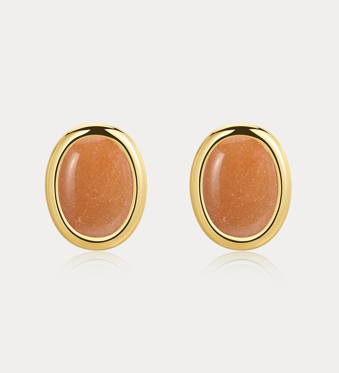Brinco Sunset com Aventurina Vermelha - Ouro e Prata | SILLENE - acabamento em ouro 18K
