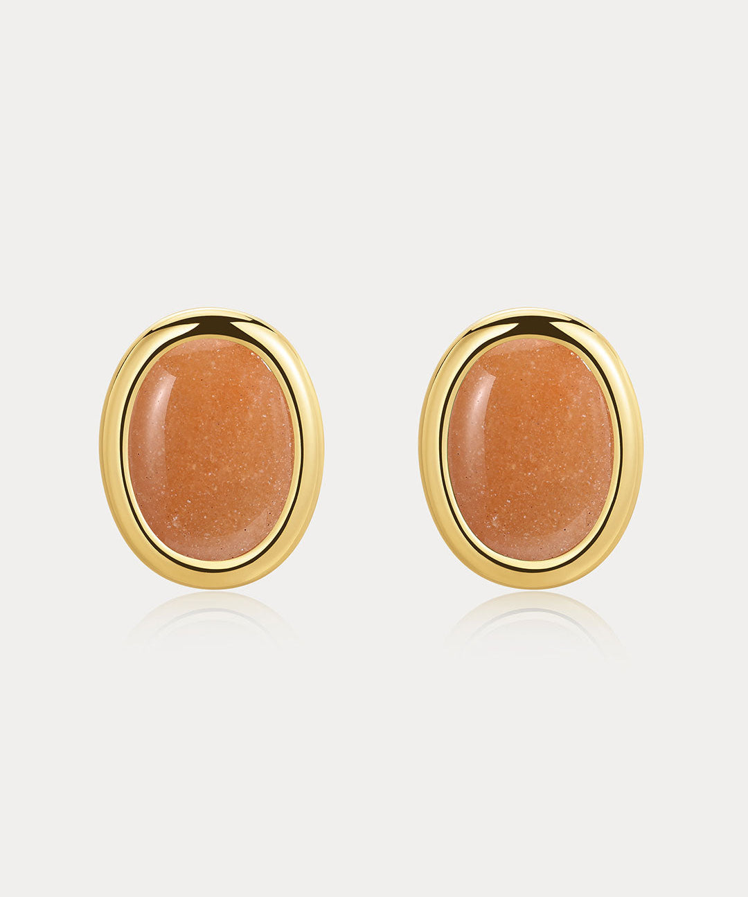Brinco Sunset com Aventurina Vermelha - Ouro e Prata | SILLENE - acabamento em ouro 18K