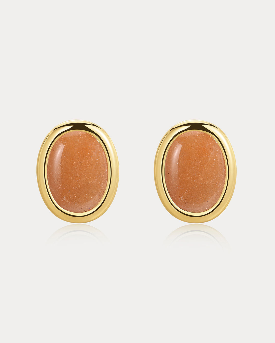 Brinco Sunset com Aventurina Vermelha - Ouro e Prata | SILLENE - acabamento em ouro 18K