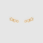 Brinco Três Estrelas Astra - Ouro 18K | SILLENE