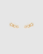 Brinco Três Estrelas Astra - Ouro 18K | SILLENE