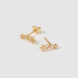Brinco Três Estrelas Astra - Ouro 18K | SILLENE