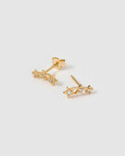 Brinco Três Estrelas Astra - Ouro 18K | SILLENE