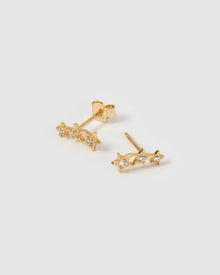 Brinco Três Estrelas Astra - Ouro 18K | SILLENE
