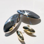 Brinco XL Orb Orgânico - Ouro e Prata - detalhe 07 | SILLENE