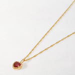 Colar Coração Grande Rubi - Ouro 18K | SILLENE