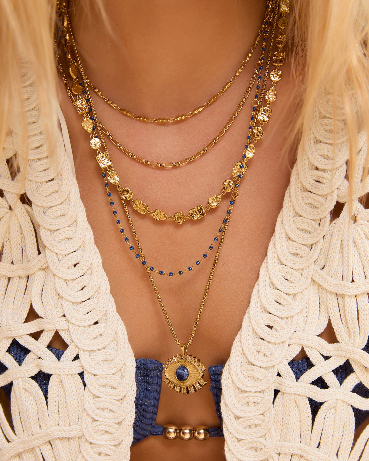 Colar Corrente Bolha Noa - Ouro 18K | SILLENE