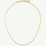 Colar Corrente Cobra Quadrada Curta - Ouro 18K | SILLENE