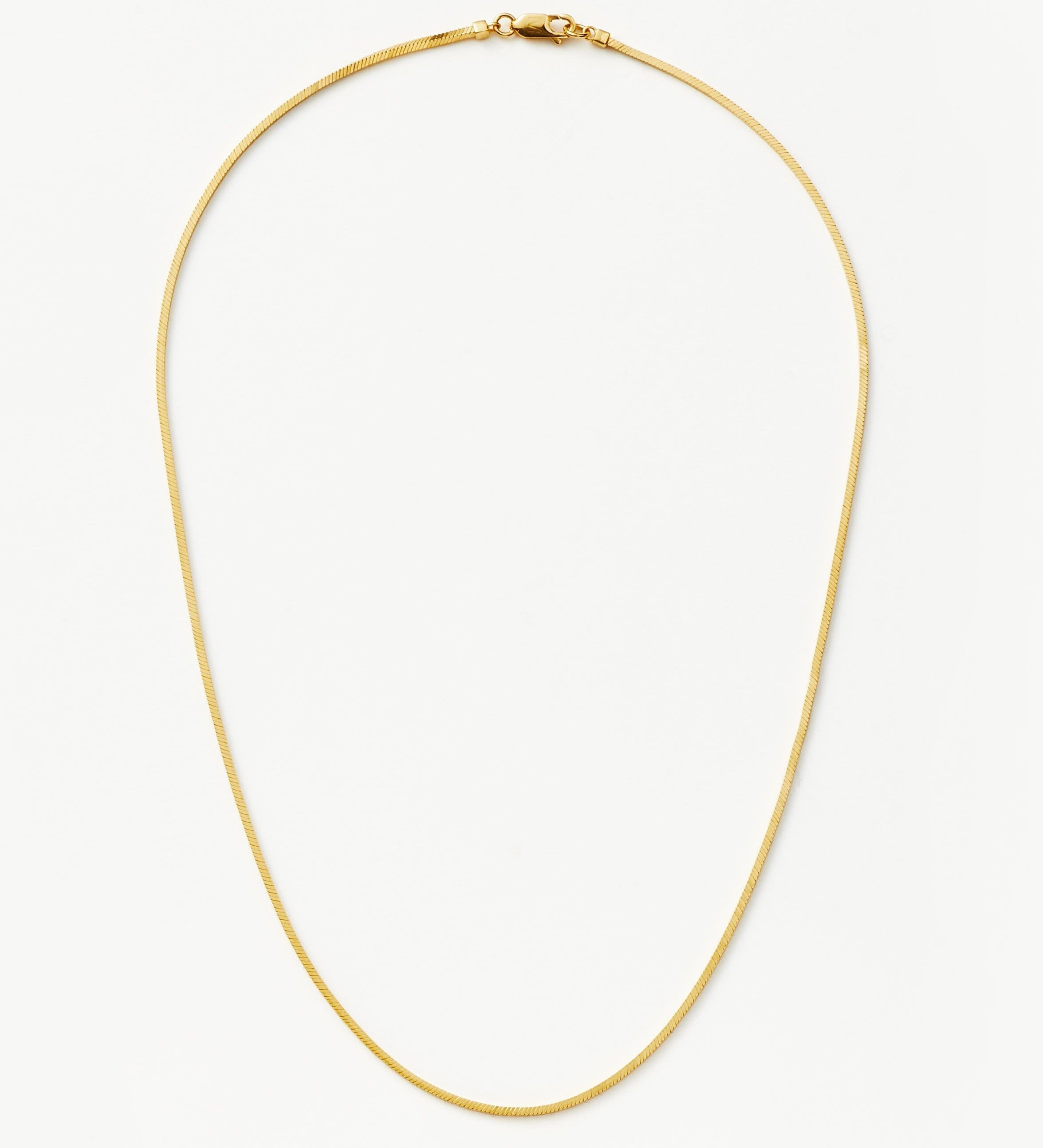 Colar Corrente Cobra Quadrada Média - Ouro 18K | SILLENE