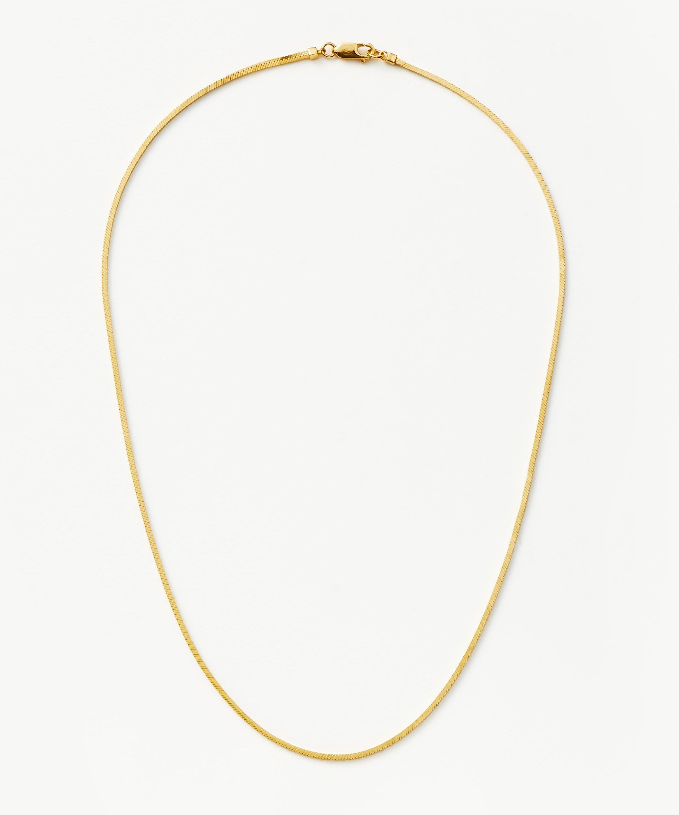 Colar Corrente Cobra Quadrada Média - Ouro 18K | SILLENE
