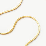 Colar Corrente Cobra Quadrada Média - Ouro 18K | SILLENE