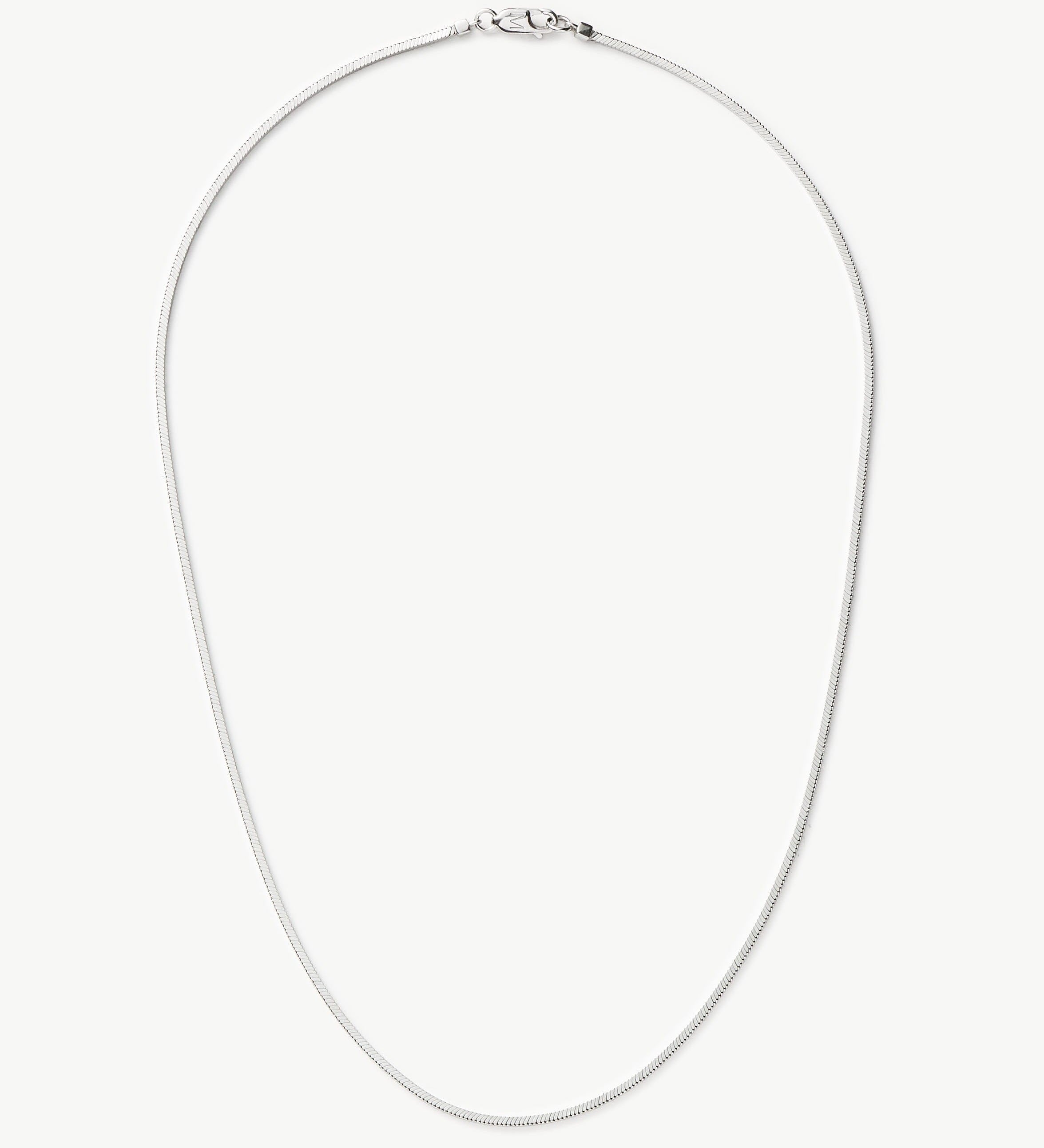 Colar Corrente Cobra Quadrada Média - Prata | SILLENE